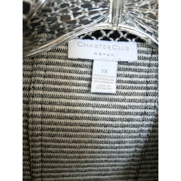 Charter Club Black and White Blazer - Picture 4 of 4